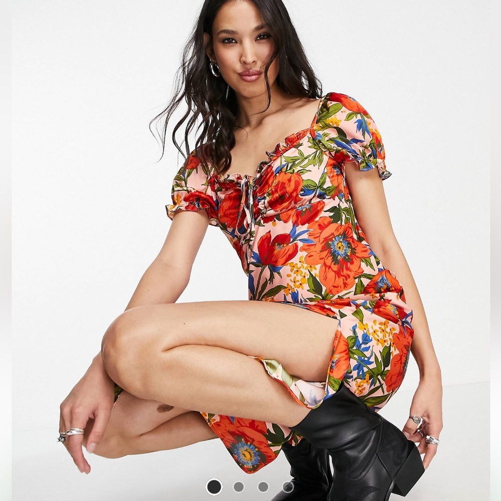 Baby Doll Floral Midi Dress. Size 2.